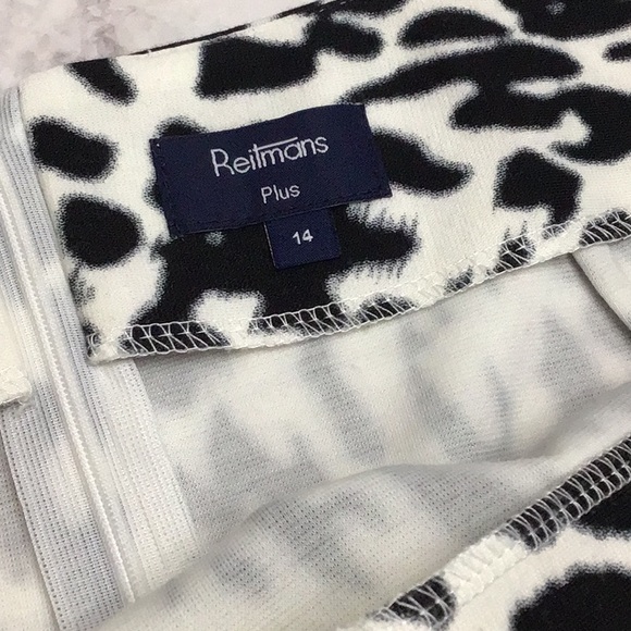 Reitmans Animal Print Pencil Skirt, Size 14 - Picture 5 of 8